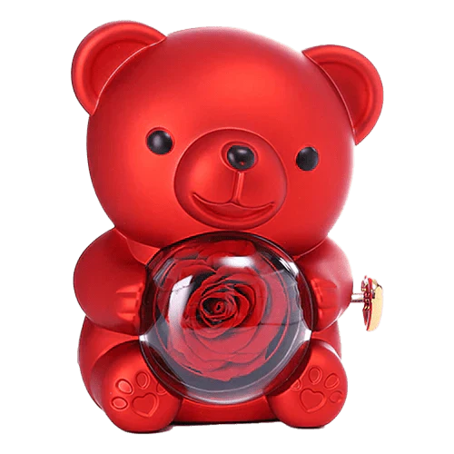 COLLAR GRABADO CON OSITO ROSA ETERNAJoyas MadridROJOORO ROSA 18K